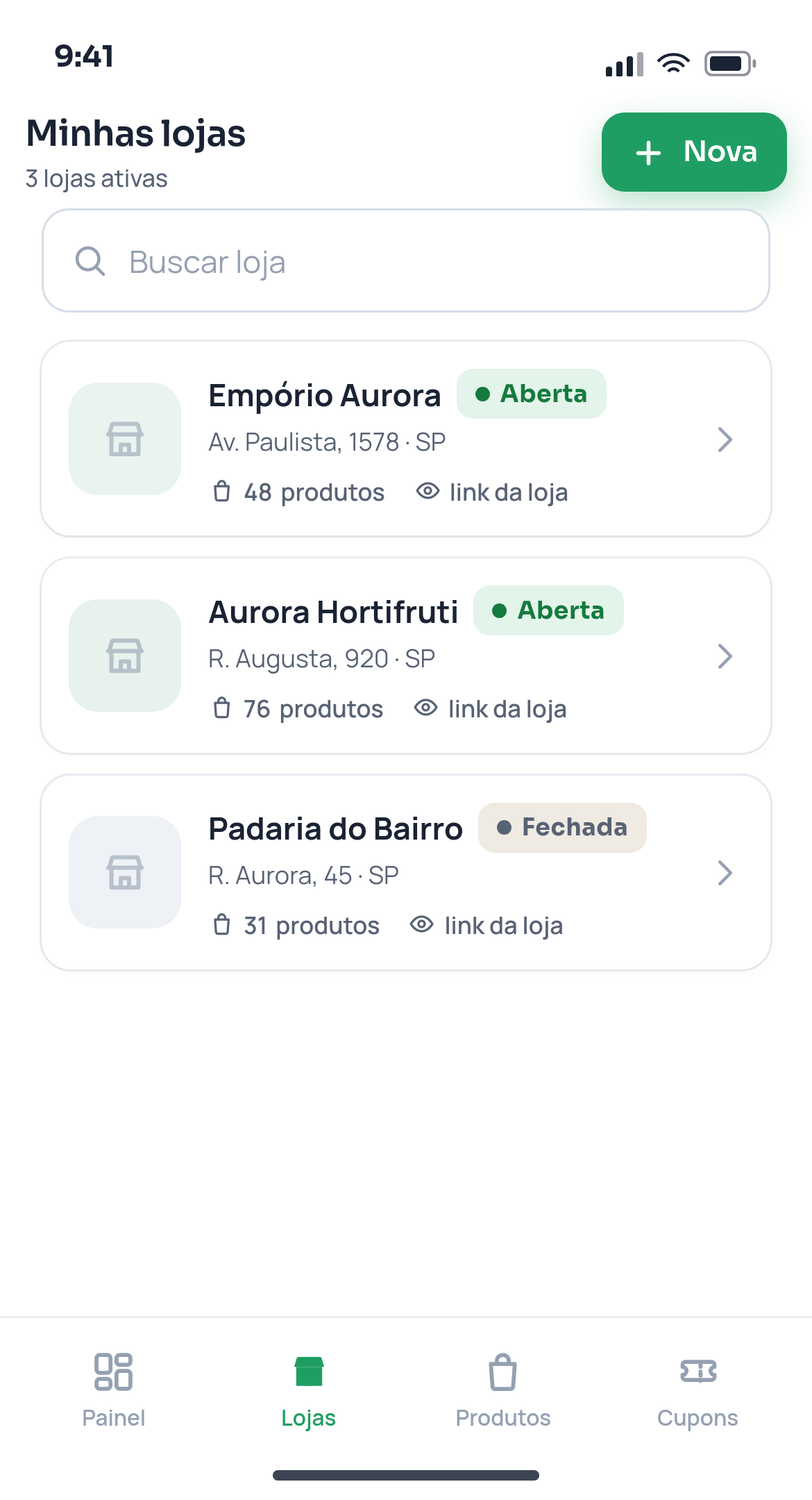 Lista de Lojas