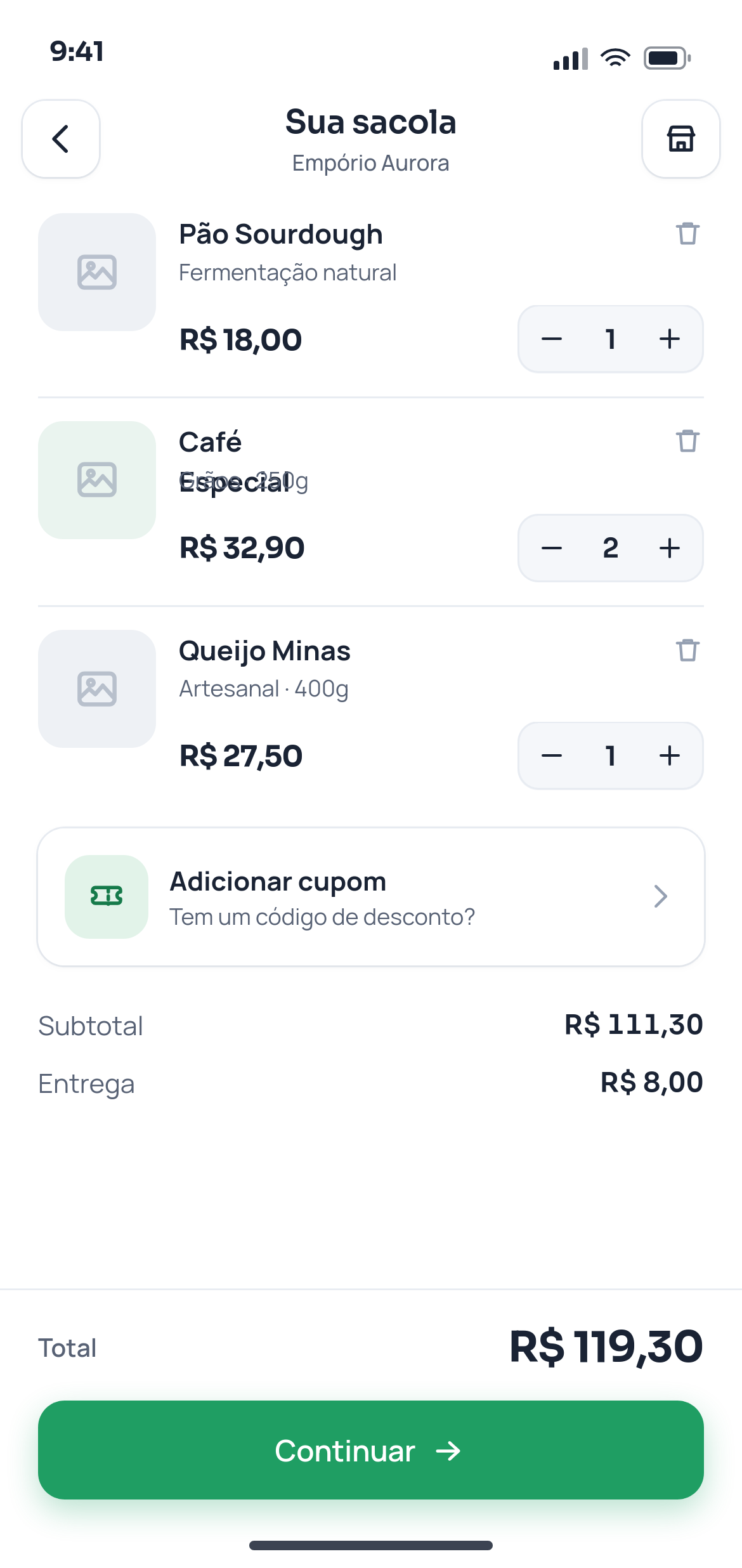 Carrinho / Sacola